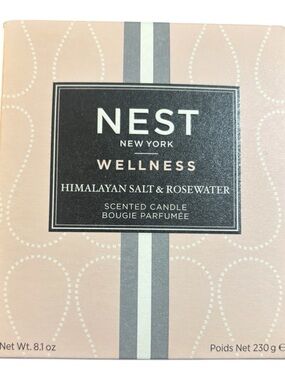 NEST Fragrances Wellness Himalayan Salt & Rosewater Candle - Blush Pink Box 052